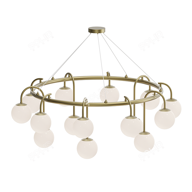 Lampatron LULLA 15: Stylish Ring Chandelier 3D model image 2