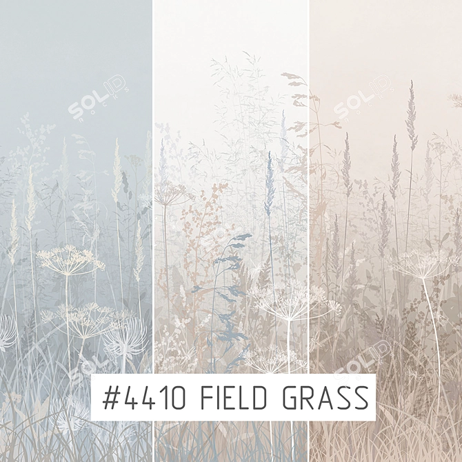 Field Grass Eco Wallpaper 3D model image 1