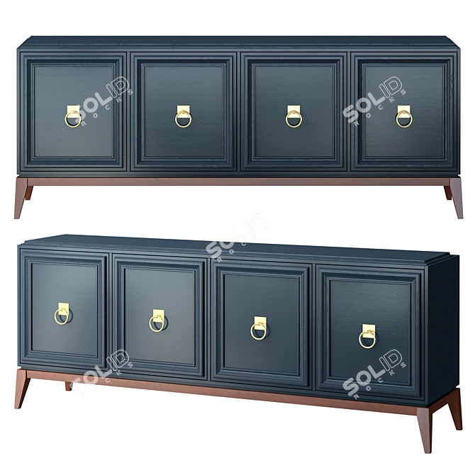 Elegant Large Chest of Drawers 3D model image 1