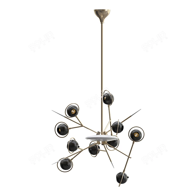  Vintage Oscar Torlasco Lamp 3D model image 1