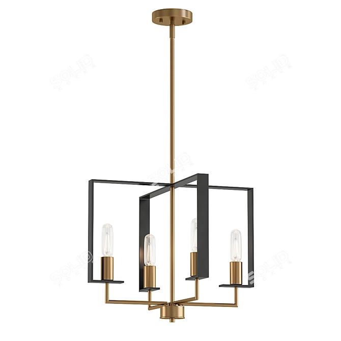 Elegant Chicago PM Chandelier 3D model image 1