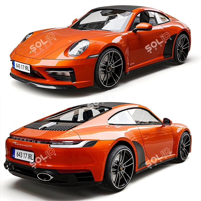 Sleek and Powerful Porsche 911 3D model image 2