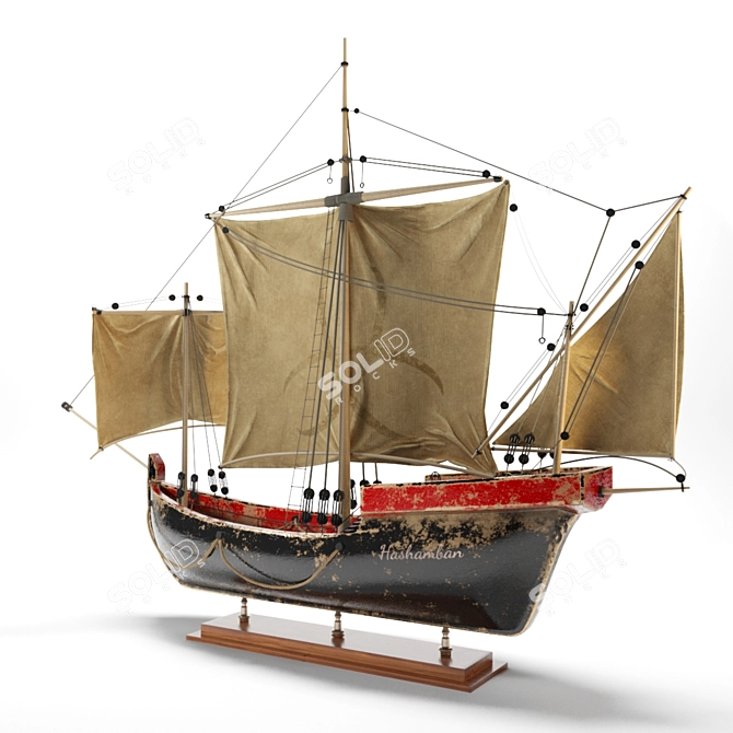 Seafarer's Dream Sailing Boat 3D model image 6