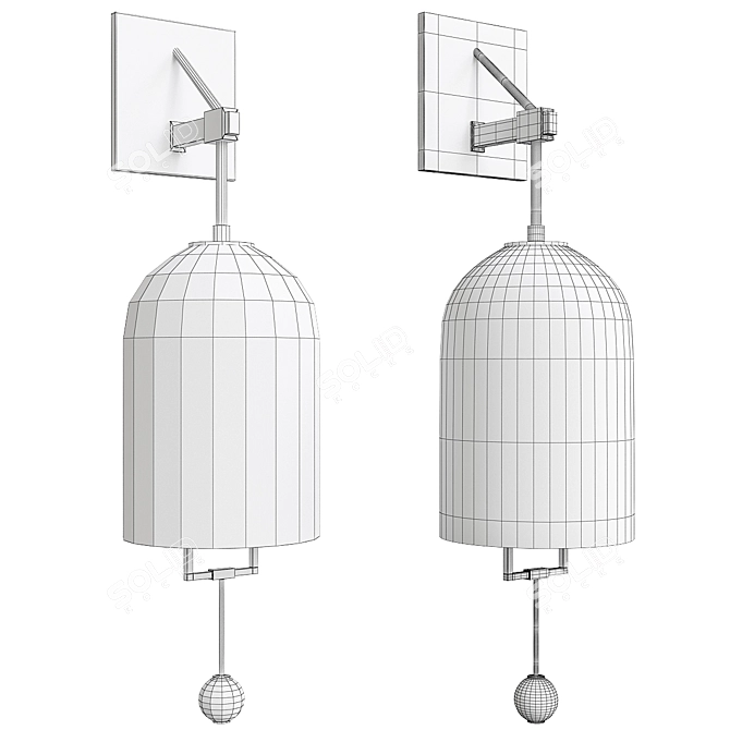 Modern Jozefina Wall Lamp 3D model image 2