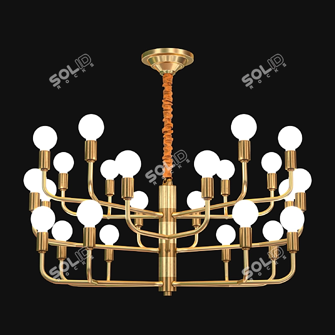 Minimalist American Chandelier 3D model image 1