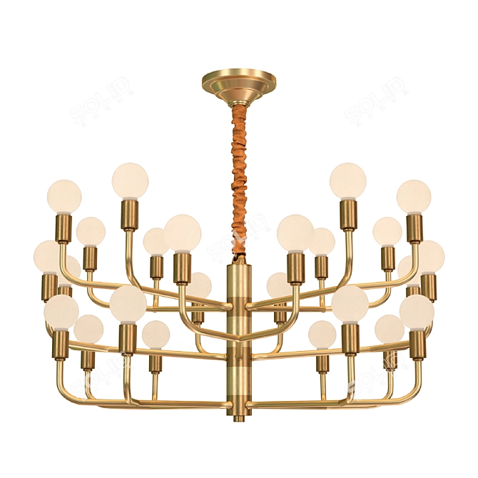 Minimalist American Chandelier 3D model image 2