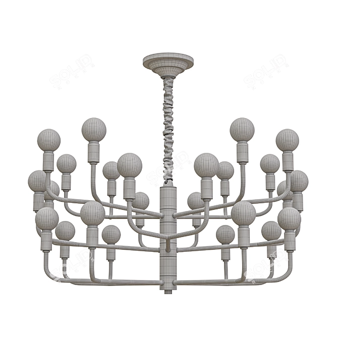 Minimalist American Chandelier 3D model image 4