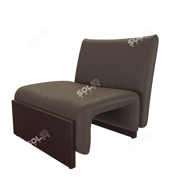 Modern Leather Armchair 3D model image 1