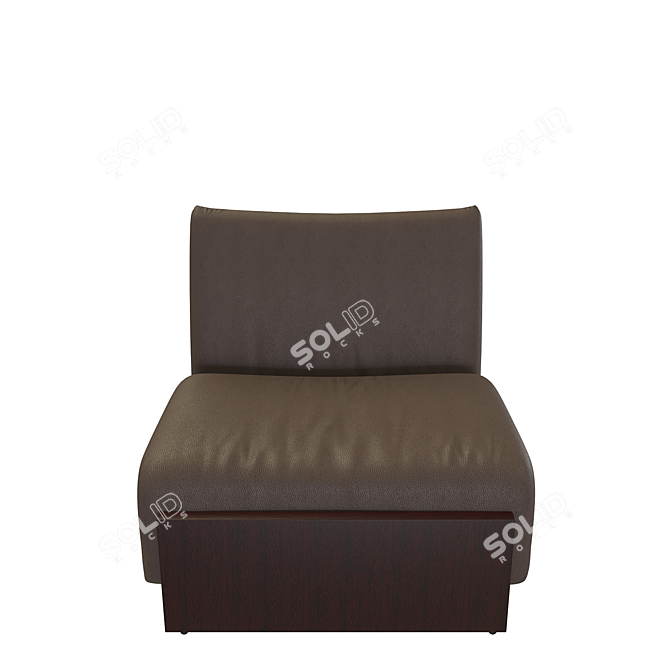 Modern Leather Armchair 3D model image 2