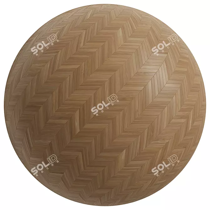  Oak Wood Parquet Texture Set 3D model image 3