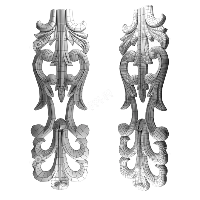 Wood Decor 54: CNC-Ready Design 3D model image 4