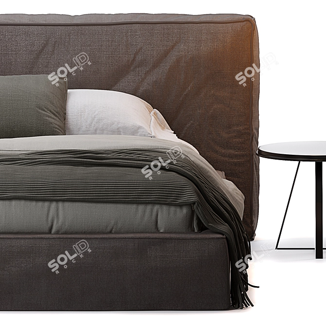 Elegant Flann Bed by Ditre 3D model image 3