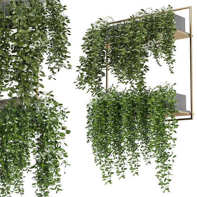 Elevate Your Space with Hanging Plants 3D model image 1