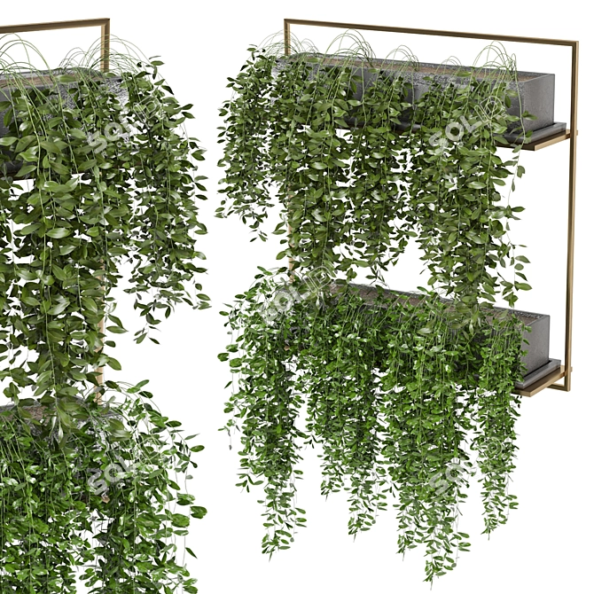 Elevate Your Space with Hanging Plants 3D model image 2