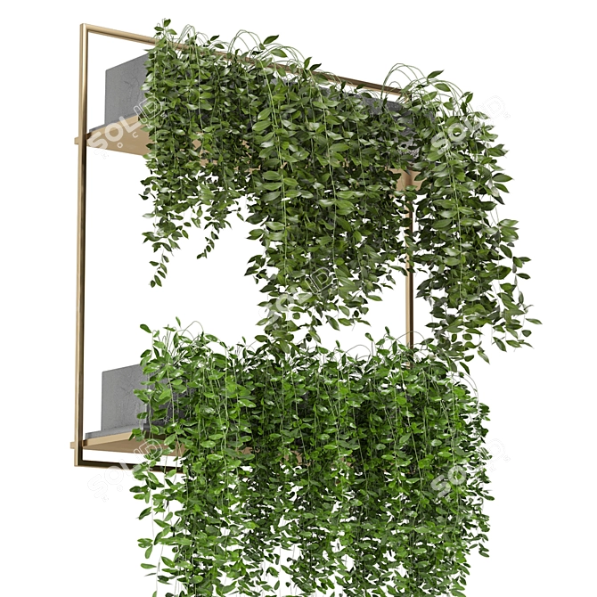 Elevate Your Space with Hanging Plants 3D model image 4