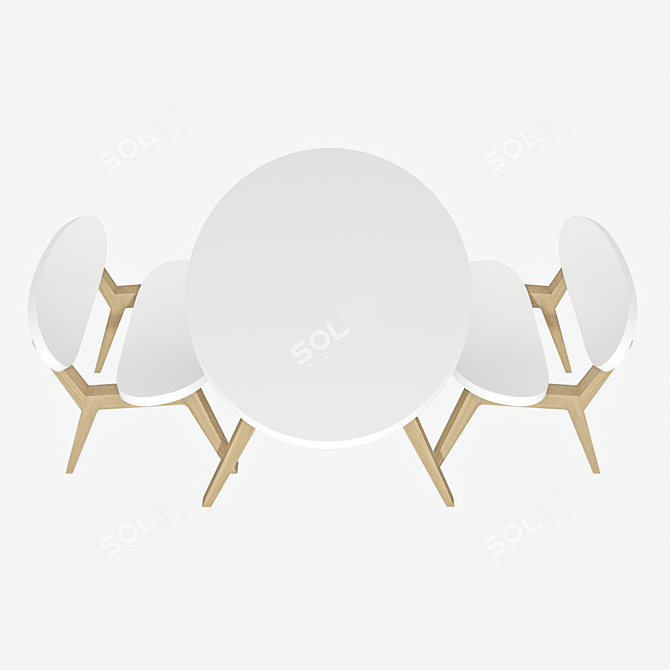 Ellipse Classic Coffee Table 3D model image 2