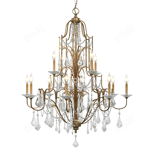 Feiss Valentina 12-Light Chandelier 3D model image 4