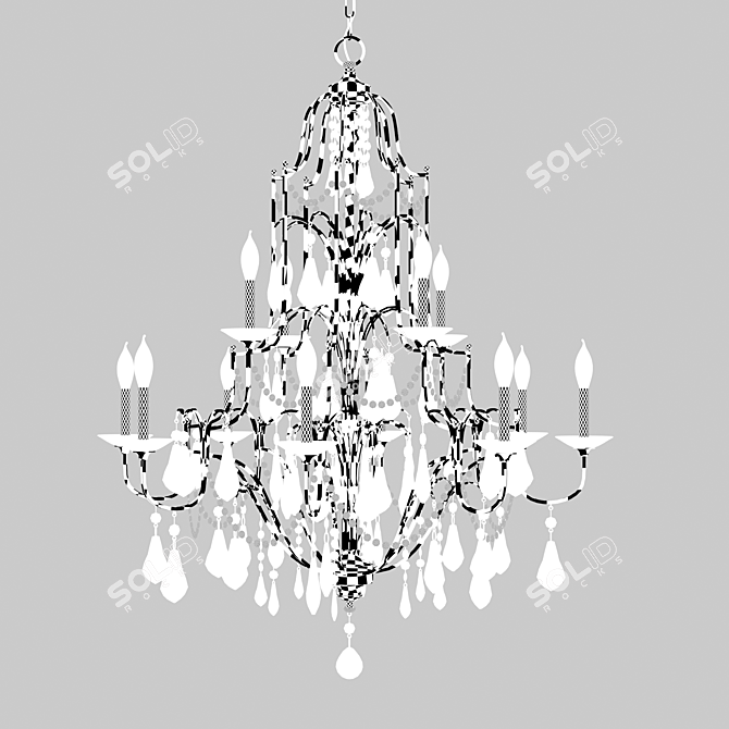 Feiss Valentina 12-Light Chandelier 3D model image 5