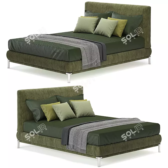 Flou Icon Oasis Bed 3D model image 1