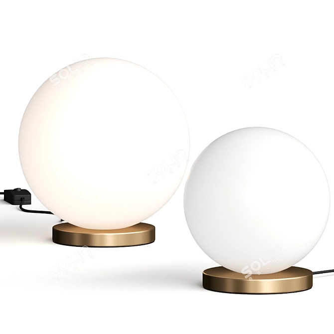 Contemporary Orb Table Lamp 3D model image 1