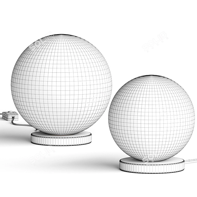 Contemporary Orb Table Lamp 3D model image 2