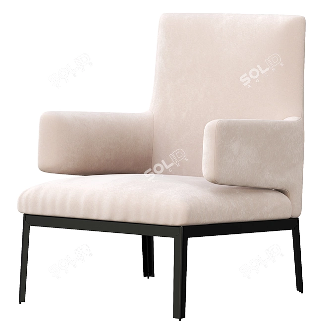 Elegant Arflex Hug Armchair 3D model image 1