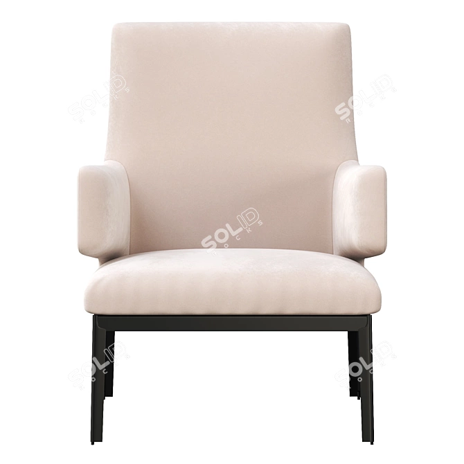 Elegant Arflex Hug Armchair 3D model image 3