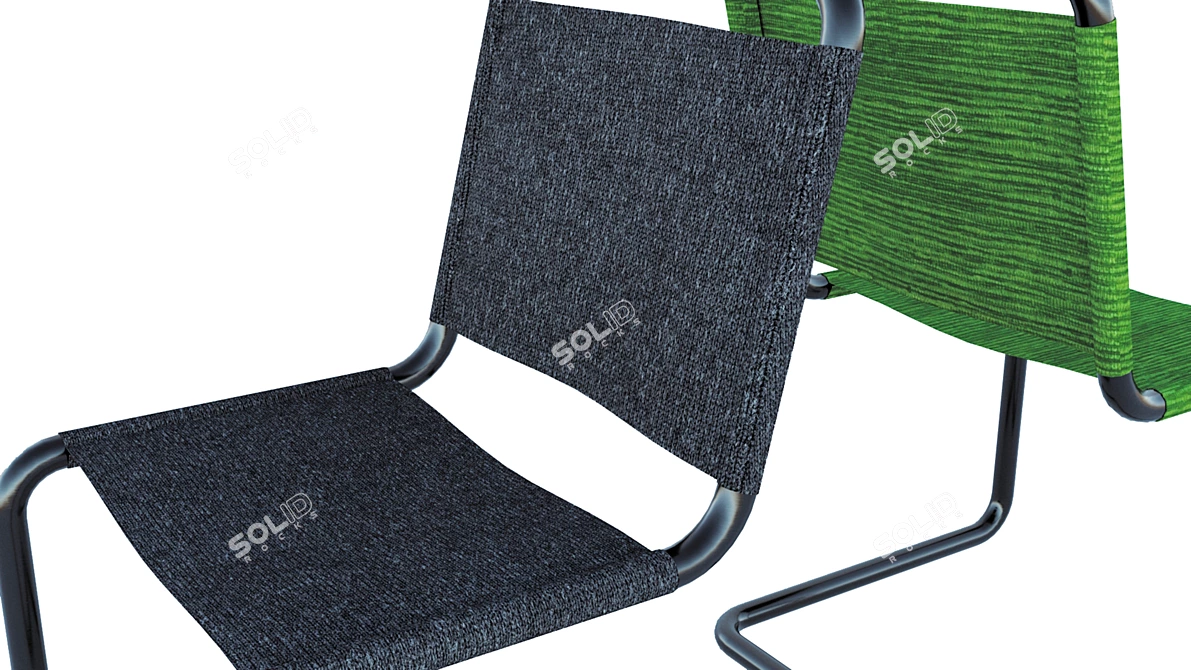 Comfy Fabric Seat Chair 3D model image 2