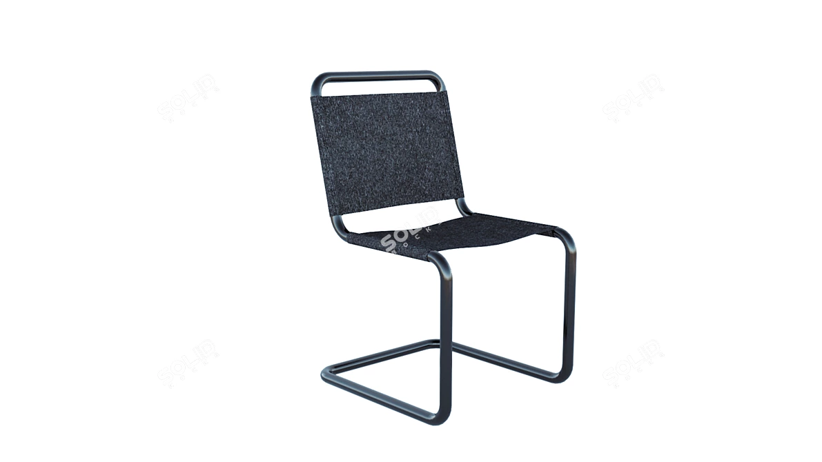 Comfy Fabric Seat Chair 3D model image 3