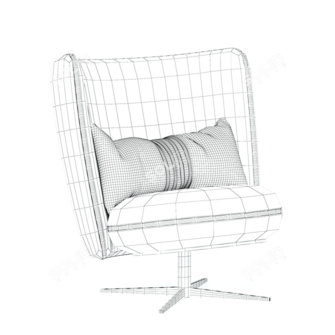 Sleek Modern Ice Breaker Chair 3D model image 4