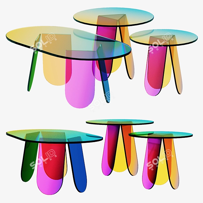 Shimmer Tavoli by Patricia Urquiola 3D model image 1