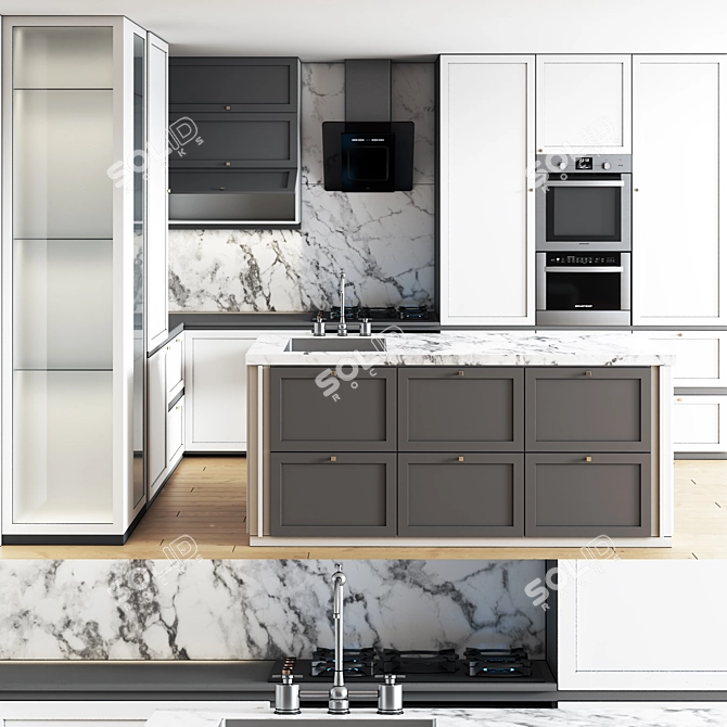 Kitchen_D 2015: Versatile CM-Sized 3D Model 3D model image 1