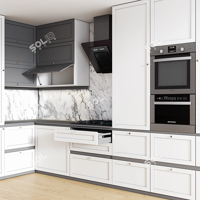 Kitchen_D 2015: Versatile CM-Sized 3D Model 3D model image 3