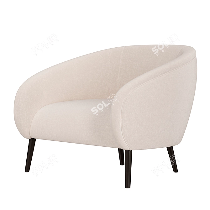 Minimalist Oleg Armchair 3D model image 1