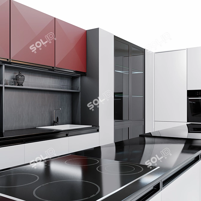 ARIA Kitchen Set: Elegant Customization 3D model image 5