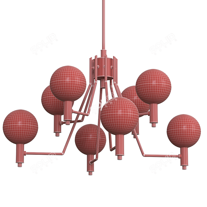 Sleek Modern Tum Pendant Light 3D model image 2