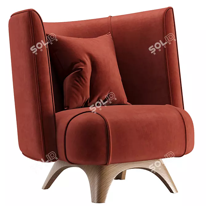 GINA Armchair: Modern Comfort by ENNE 3D model image 2