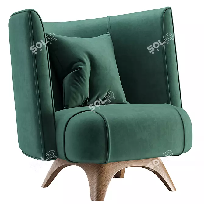 GINA Armchair: Modern Comfort by ENNE 3D model image 3