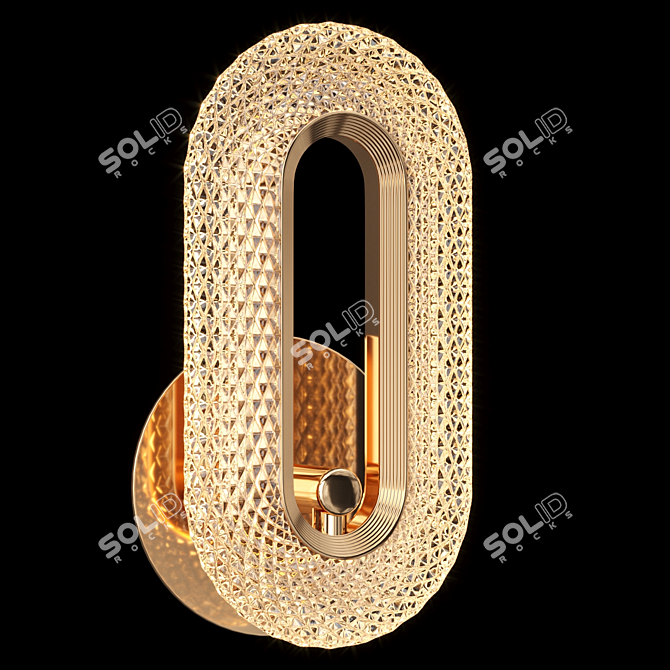 Modern LED Crystal Wall Sconce 3D model image 1