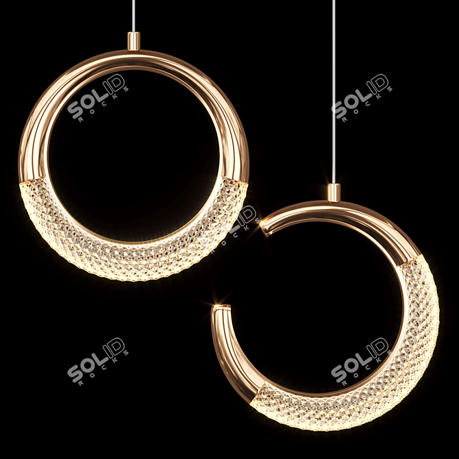 Luminous Moon Pendant Set 3D model image 1