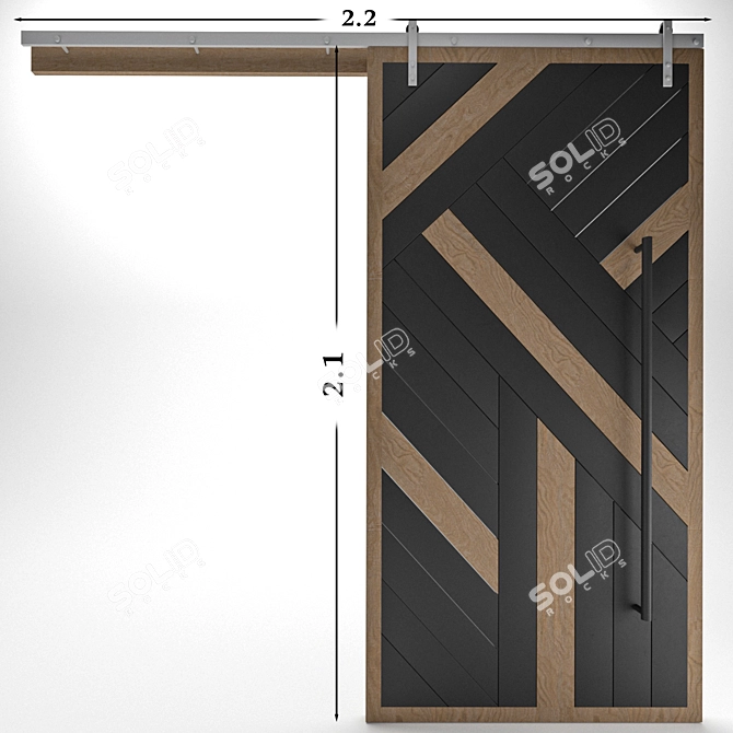 Contemporary Door Design 3D model image 2