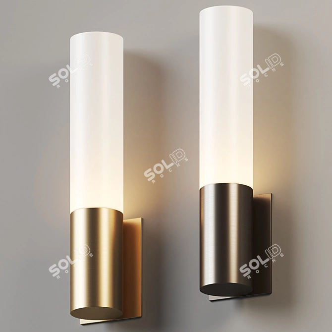 Sleek Magnum LED Wall Sconce 3D model image 2