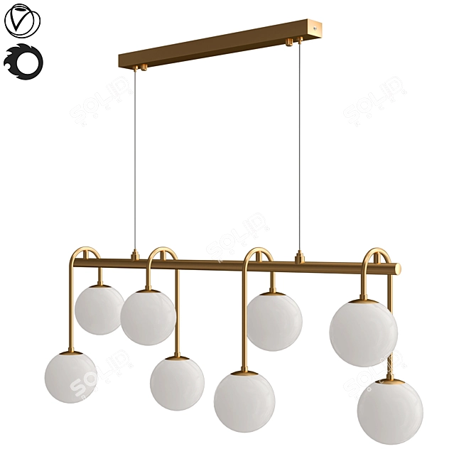 Lulla Long: Elegant and Modern Lamp 3D model image 1