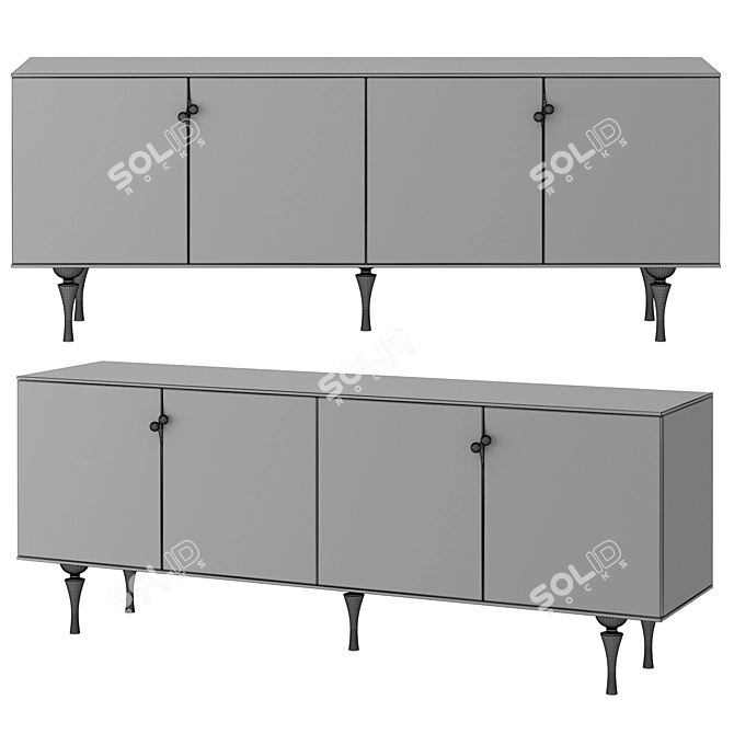 Piedra - Spacious 6-Drawer Chest 3D model image 2