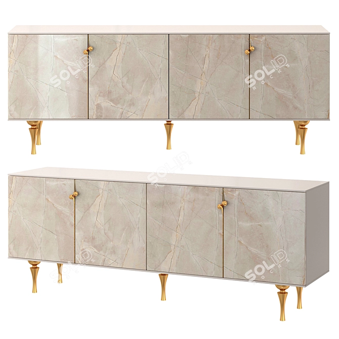 Piedra - Spacious 6-Drawer Chest 3D model image 3
