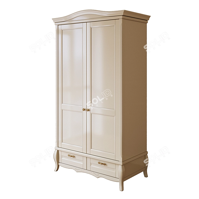 Cleopatra Collection Wardrobe: Elegance in Wood 3D model image 1