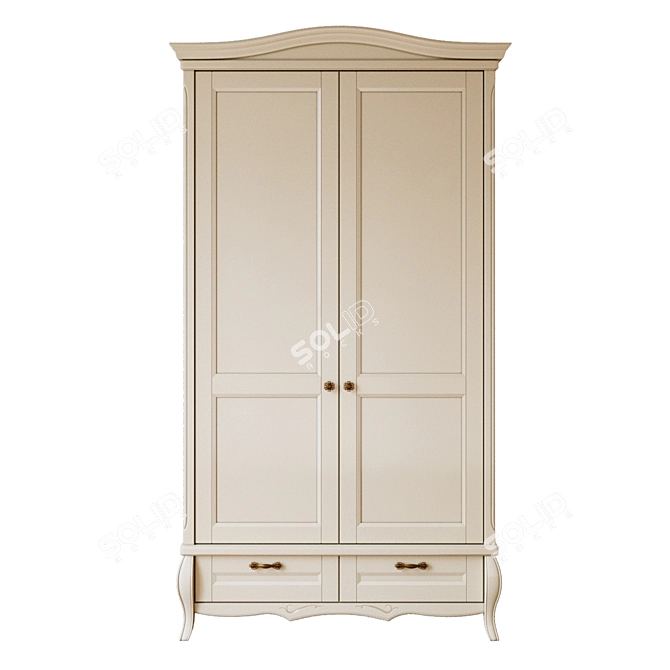 Cleopatra Collection Wardrobe: Elegance in Wood 3D model image 2