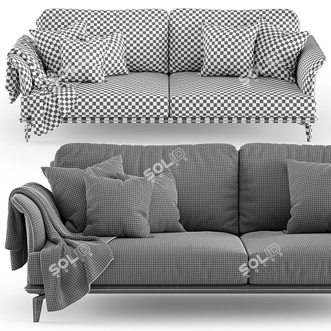 MAXIM Nube Italia: Stylish and Comfortable Sofa 3D model image 5