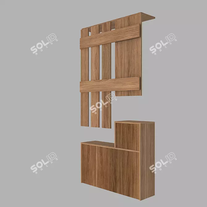 Sleek Modern Hallway Furniture 3D model image 4