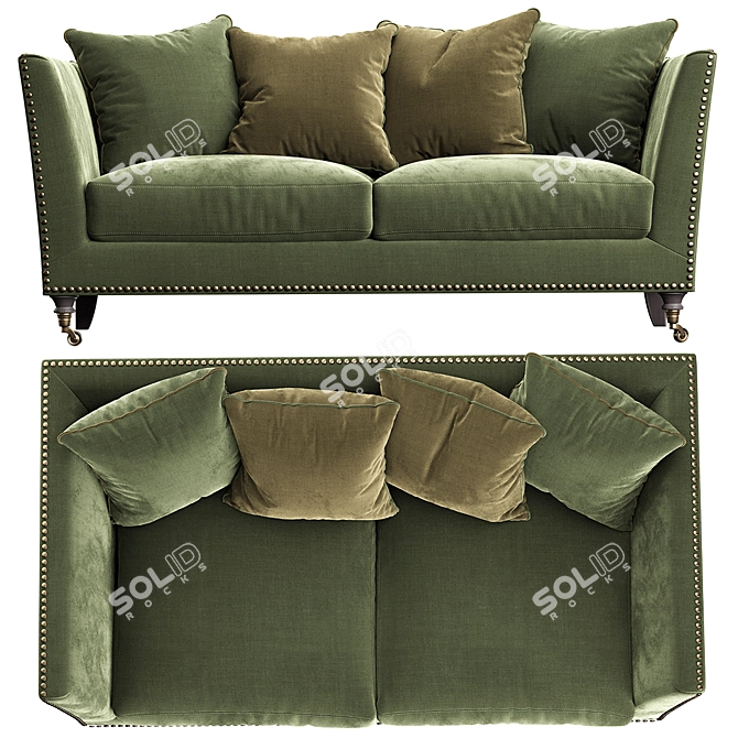 Victory Classic Sofa: Perfection in Proportions 3D model image 2